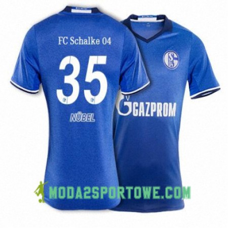 Koszulka FC Schalke 04 NUBEL 35 Domowe Stroje Piłkarskie 2017/18 Krótki Rękaw
