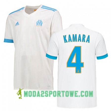 Koszulka Olympique Marsylia KAMARA 4 Domowe Stroje Piłkarskie 2017/18 Krótki Rękaw