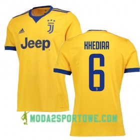Koszulka Juventus KHEDIRA 6 Wyjazdowe Stroje Piłkarskie 2017/18 Krótki Rękaw
