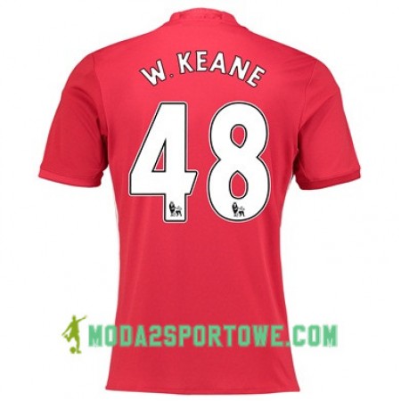 Koszulka Manchester United W KEANE 48 Domowe Stroje Piłkarskie 2017/18 Krótki Rękaw