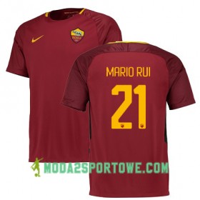 Koszulka AS Roma MARIO RUI 21 Domowe Stroje Piłkarskie 2017/18 Krótki Rękaw