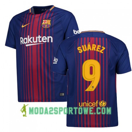 Koszulka FC Barcelona SUAREZ Domowe Stroje Piłkarskie 2017/18 Krótki Rękaw