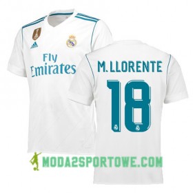 Koszulka Real Madryt MARCOS LLORENTE 18 Domowe Stroje Piłkarskie 2017/18 Krótki Rękaw