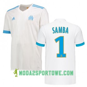 Koszulka Olympique Marsylia BRICE SAMBA 1 Domowe Stroje Piłkarskie 2017/18 Krótki Rękaw