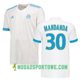 Koszulka Olympique Marsylia MANDANDA 30 Domowe Stroje Piłkarskie 2017/18 Krótki Rękaw
