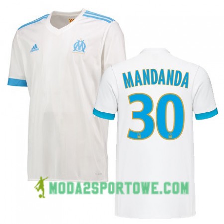 Koszulka Olympique Marsylia MANDANDA 30 Domowe Stroje Piłkarskie 2017/18 Krótki Rękaw