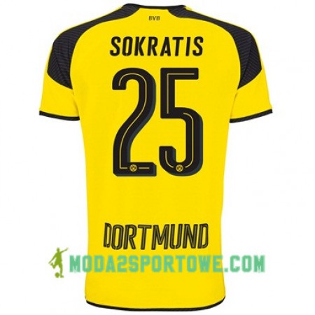 Koszulka Borussia Dortmund SOKRATIS 25 Trzeci Stroje Piłkarskie 2017/18 Krótki Rękaw