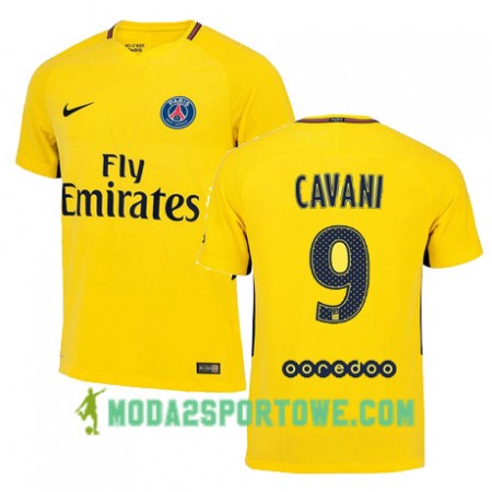 Koszulka Paris SG EDINSON CAVANI 9 Wyjazdowe Stroje Piłkarskie 2017/18 Krótki Rękaw