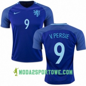 Koszulka Holandia ROBIN VAN PERSIE Wyjazdowe Stroje Piłkarskie 2016/17 Krótki Rękaw