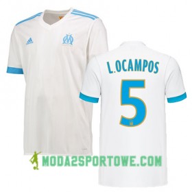 Koszulka Olympique Marsylia LUCAS OCAMPOS 5 Domowe Stroje Piłkarskie 2017/18 Krótki Rękaw
