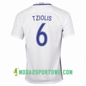 Koszulka Grecja ALEXANDROS TZIOLIS Domowe Stroje Piłkarskie 2016/17 Krótki Rękaw