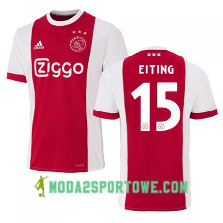 Koszulka Ajax Amsterdam CAREL EITING 15 Domowe Stroje Piłkarskie 2017/18 Krótki Rękaw