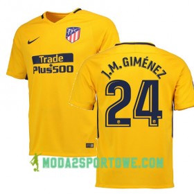 Koszulka Atlético Madryt JOSE GIMENEZ 24 Wyjazdowe Stroje Piłkarskie 2017/18 Krótki Rękaw