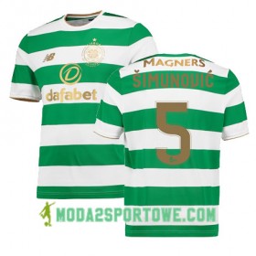 Koszulka Celtic FC JOZO SIMUNOVIC Domowe Stroje Piłkarskie 2017/18 Krótki Rękaw