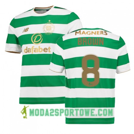 Koszulka Celtic FC SCOTT BROWN Domowe Stroje Piłkarskie 2017/18 Krótki Rękaw