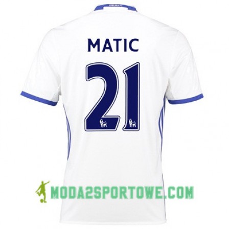 Koszulka Chelsea MATIC 21 Trzeci Stroje Piłkarskie 2017/18 Krótki Rękaw