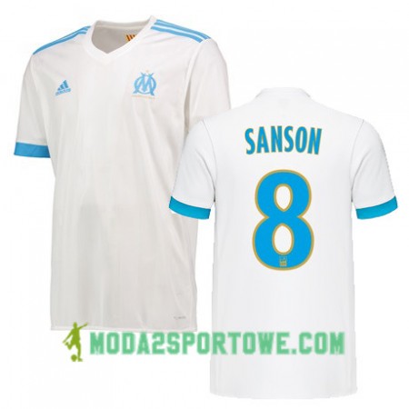 Koszulka Olympique Marsylia Morgan Sanson 8 Domowe Stroje Piłkarskie 2017/18 Krótki Rękaw