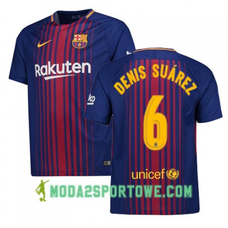 Koszulka FC Barcelona Denis Suarez 6 Domowe Stroje Piłkarskie 2017/18 Krótki Rękaw