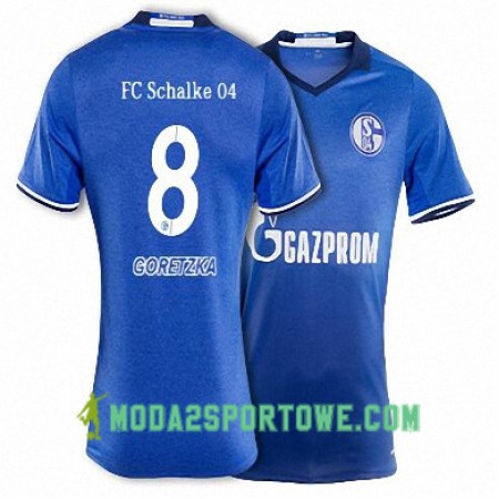 Koszulka FC Schalke 04 GORETZKA 8 Domowe Stroje Piłkarskie 2017/18 Krótki Rękaw
