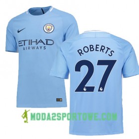 Koszulka Manchester City Roberts 27 Domowe Stroje Piłkarskie 2017/18 Krótki Rękaw