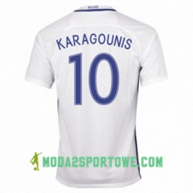 Koszulka Grecja GIORGOS KARAGOUNIS Domowe Stroje Piłkarskie 2016/17 Krótki Rękaw