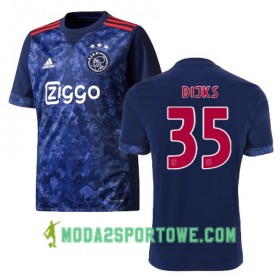 Koszulka Ajax Amsterdam MITCHELL DIJKS 35 Wyjazdowe Stroje Piłkarskie 2017/18 Krótki Rękaw