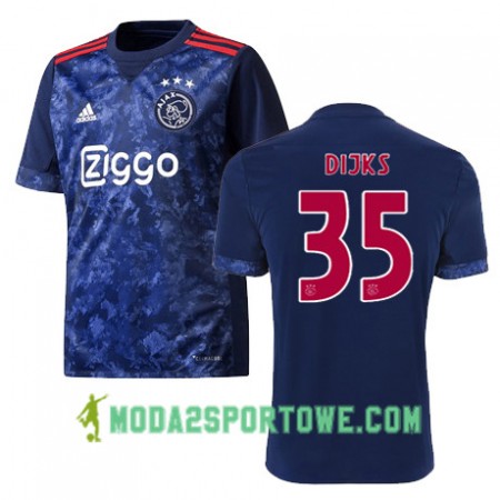 Koszulka Ajax Amsterdam MITCHELL DIJKS 35 Wyjazdowe Stroje Piłkarskie 2017/18 Krótki Rękaw