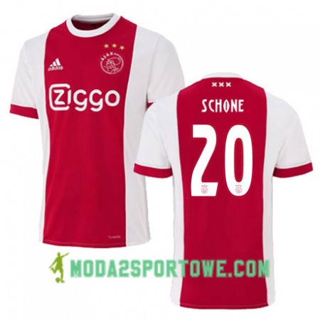 Koszulka Ajax Amsterdam LASSE SCHONE 20 Domowe Stroje Piłkarskie 2017/18 Krótki Rękaw