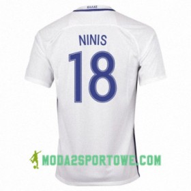 Koszulka Grecja SOTIRIS NINIS Domowe Stroje Piłkarskie 2016/17 Krótki Rękaw