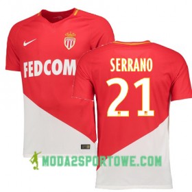 Koszulka AS Monaco SERRANO 21 Domowe Stroje Piłkarskie 2017/18 Krótki Rękaw