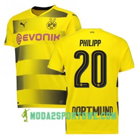 Koszulka Borussia Dortmund PHILIPP 20 Domowe Stroje Piłkarskie 2017/18 Krótki Rękaw
