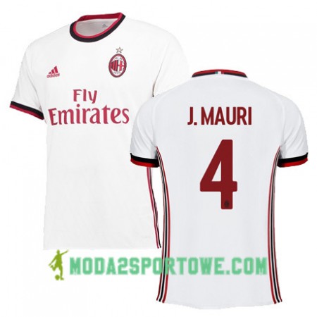 Koszulka AC Milan J MAURI 4 Wyjazdowe Stroje Piłkarskie 2017/18 Krótki Rękaw
