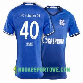 Koszulka FC Schalke 04 DUM 40 Domowe Stroje Piłkarskie 2017/18 Krótki Rękaw