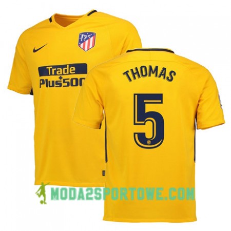 Koszulka Atlético Madryt THOMAS 5 Wyjazdowe Stroje Piłkarskie 2017/18 Krótki Rękaw