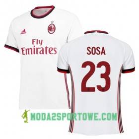 Koszulka AC Milan SOSA 23 Wyjazdowe Stroje Piłkarskie 2017/18 Krótki Rękaw