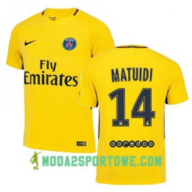Koszulka Paris SG BLAISE MATUIDI 14 Wyjazdowe Stroje Piłkarskie 2017/18 Krótki Rękaw