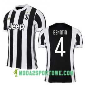 Koszulka Juventus BENATIA 4 Domowe Stroje Piłkarskie 2017/18 Krótki Rękaw