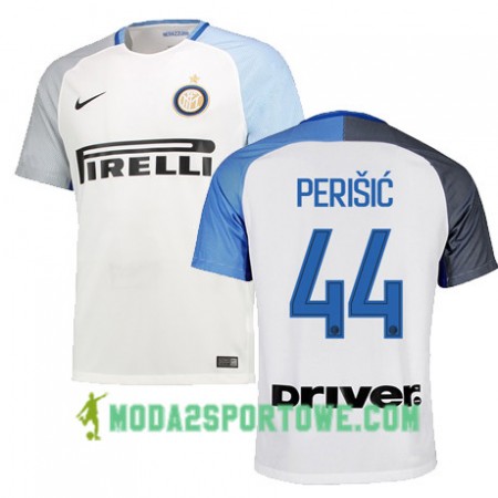 Koszulka Inter Mediolan PERISIC 44 Wyjazdowe Stroje Piłkarskie 2017/18 Krótki Rękaw