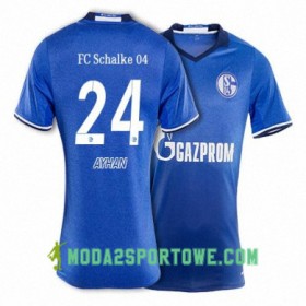 Koszulka FC Schalke 04 AYHAN 24 Domowe Stroje Piłkarskie 2017/18 Krótki Rękaw