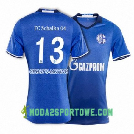 Koszulka FC Schalke 04 CHOUPO MOTING 13 Domowe Stroje Piłkarskie 2017/18 Krótki Rękaw