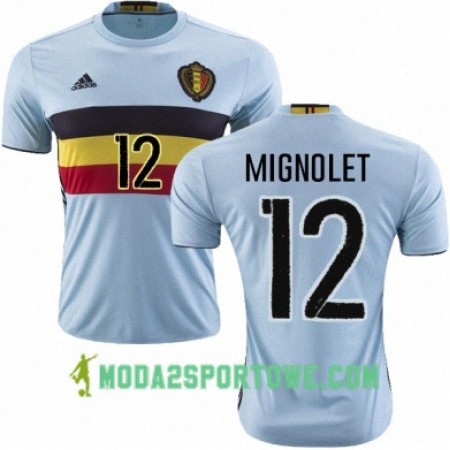 Koszulka Belgia SIMON MIGNOLET Wyjazdowe Stroje Piłkarskie Euro 2016