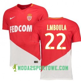 Koszulka AS Monaco JORDI MBOULA 22 Domowe Stroje Piłkarskie 2017/18 Krótki Rękaw