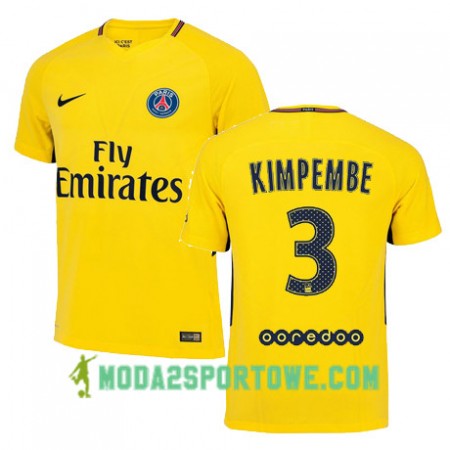 Koszulka Paris SG PRESNEL KIMPEMBE 3 Wyjazdowe Stroje Piłkarskie 2017/18 Krótki Rękaw