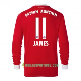 Koszulka Bayern Monachium James Rodriguez 11 Domowe Stroje Piłkarskie 2017/18 Długi Rękaw