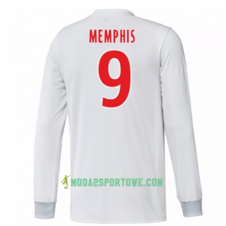 Koszulka Olympique Lyon Memphis Depay 9 Domowe Stroje Piłkarskie 2017/18 Długi Rękaw