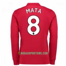Koszulka Manchester United Juan Mata 8 Domowe Stroje Piłkarskie 2017/18 Długi Rękaw