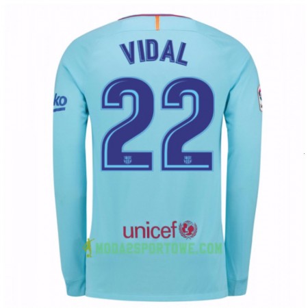 Koszulka FC Barcelona Aleix Vidal 22 Wyjazdowe Stroje Piłkarskie 2017/18 Długi Rękaw