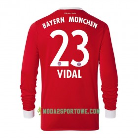 Koszulka Bayern Monachium Arturo Vidal 23 Domowe Stroje Piłkarskie 2017/18 Długi Rękaw