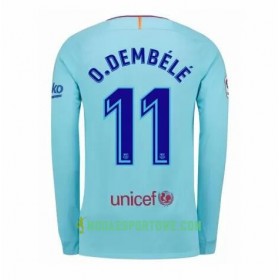 Koszulka FC Barcelona Ousmane Dembele 11 Wyjazdowe Stroje Piłkarskie 2017/18 Długi Rękaw