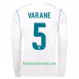 Koszulka Real Madryt Raphael Varane 5 Domowe Stroje Piłkarskie 2017/18 Długi Rękaw